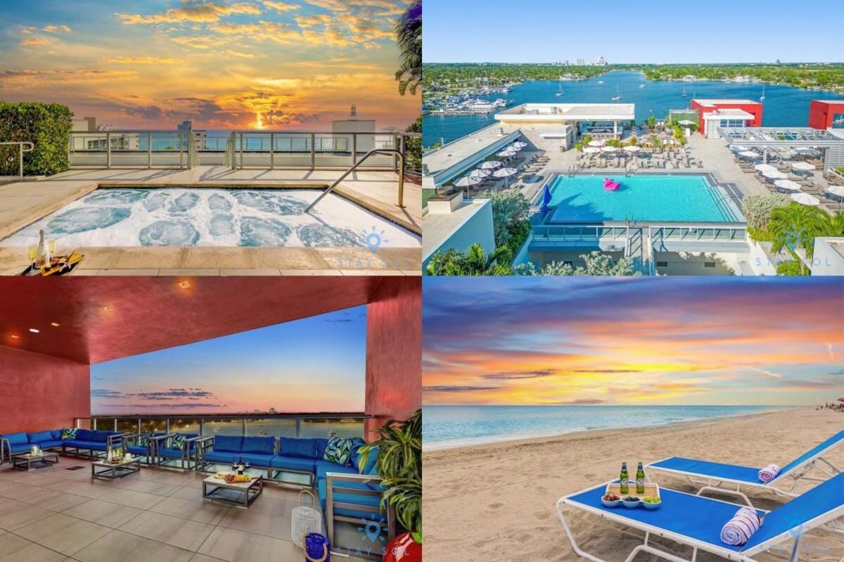 Lx Oasis Beachfront-Rt Infinity Pool Hollywood Bagian luar foto